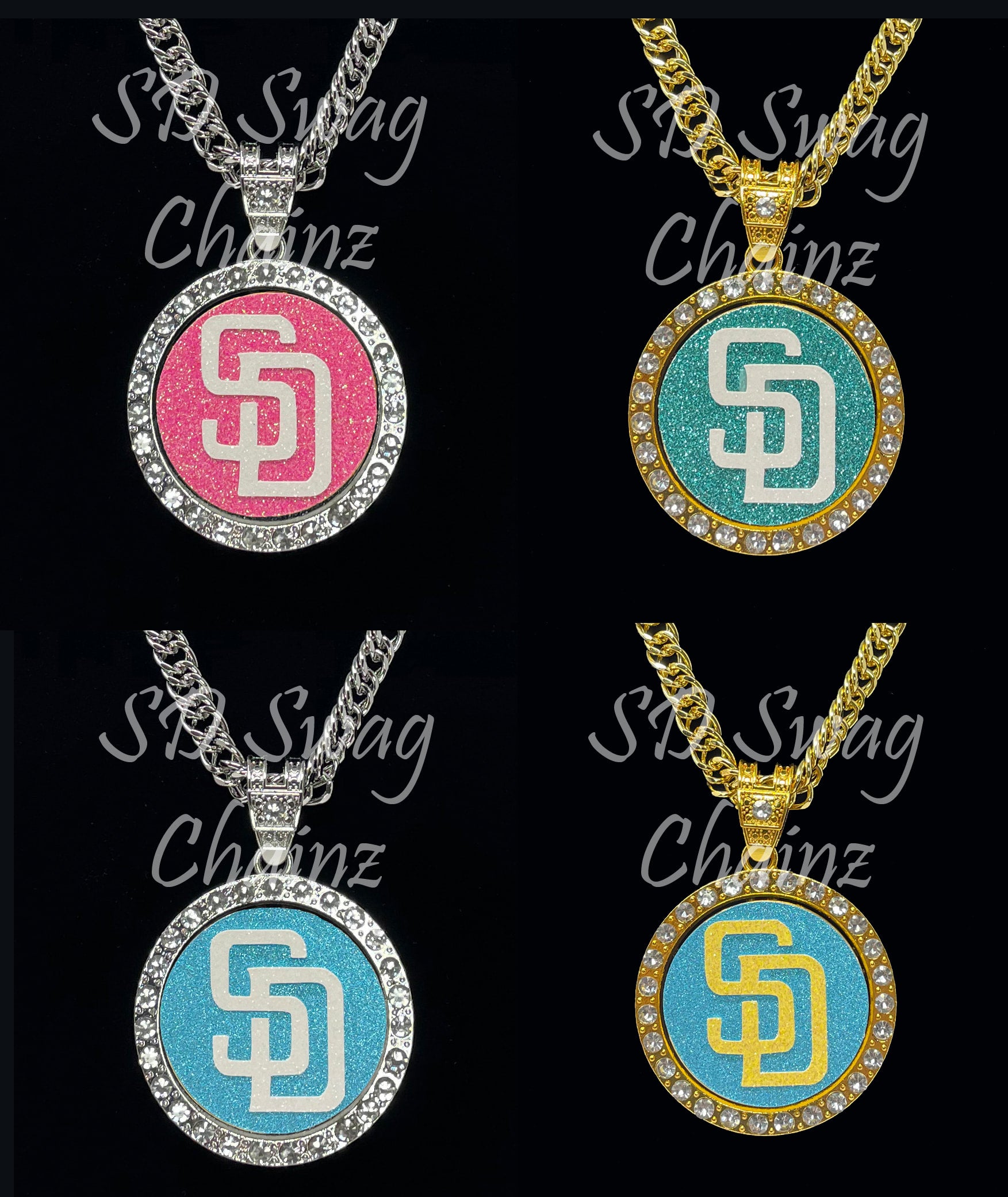 Houston Astros Spinning Swag Chain Gold Necklace