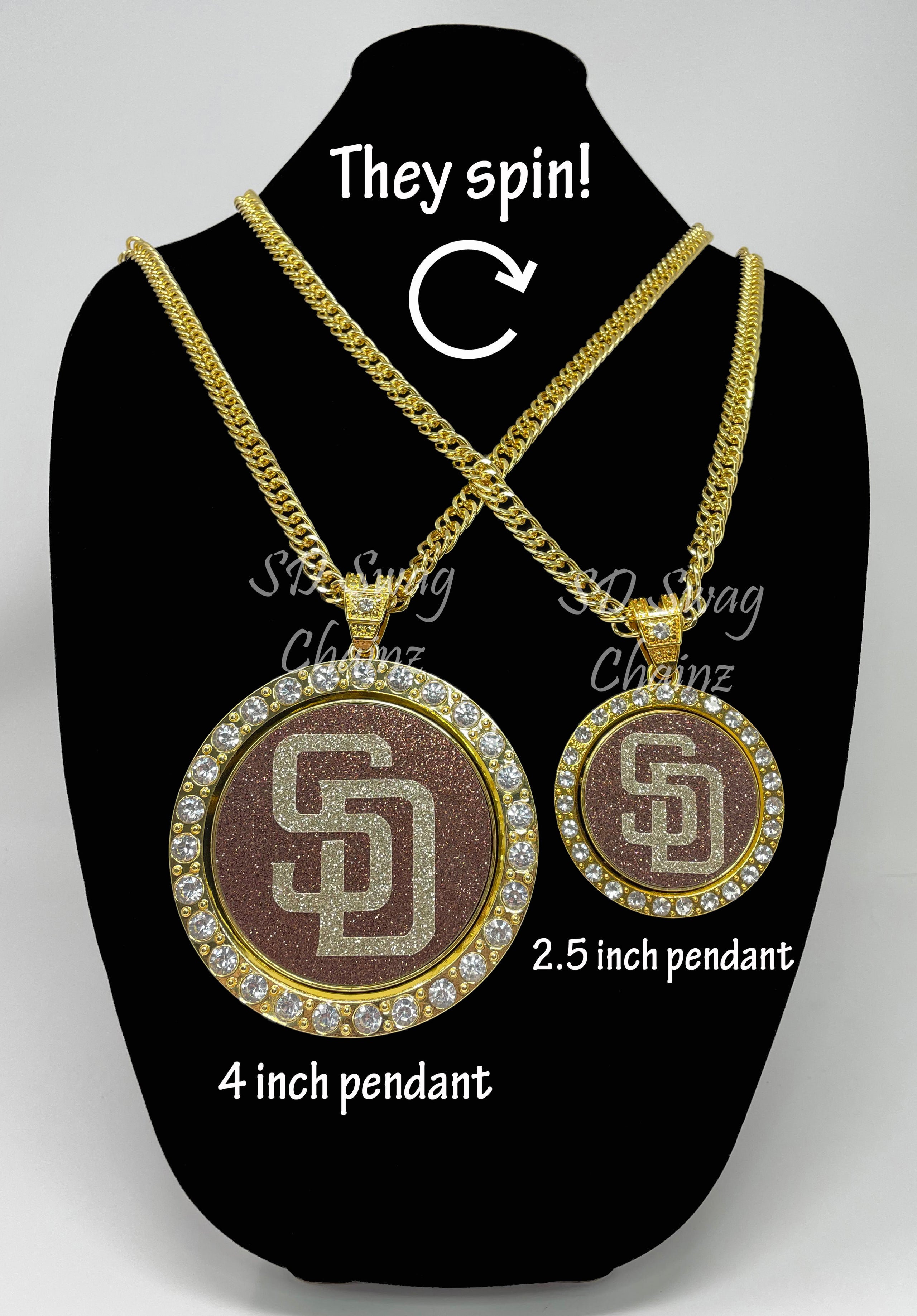 San diego padres spinning outlet 2 inch swag chain