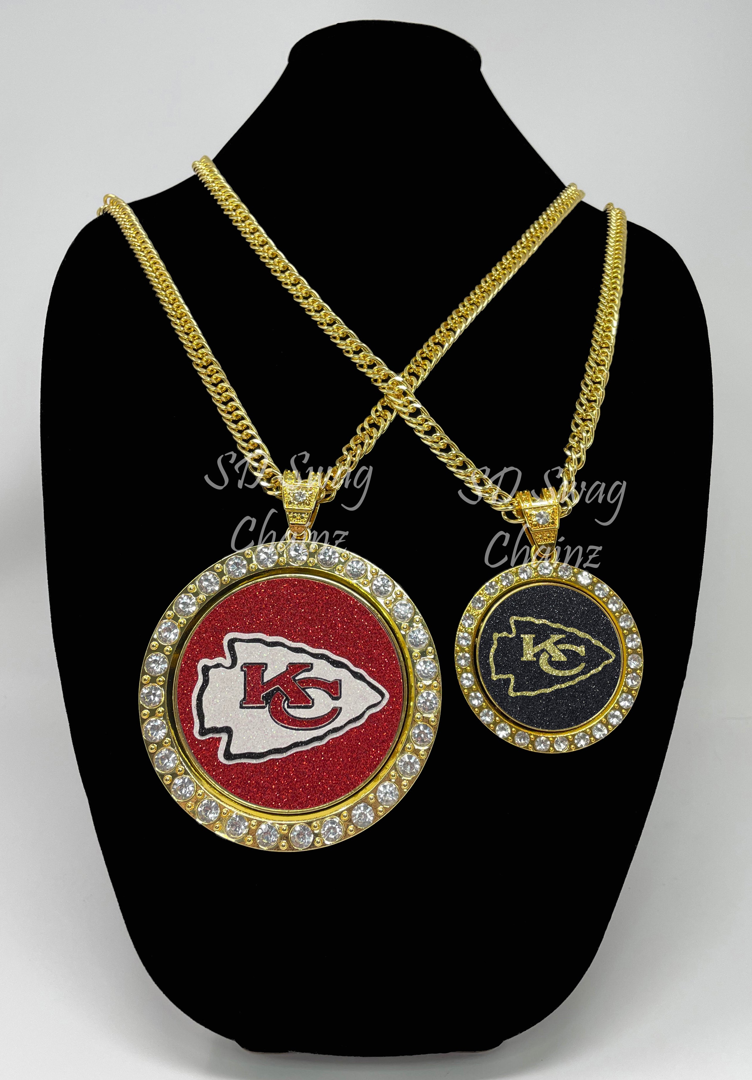 Kansas City Chiefs NFL Super Bowl LVII Champions Heart-Shaped Pendant  Necklace Adorned With Team Name And Crystal Accents